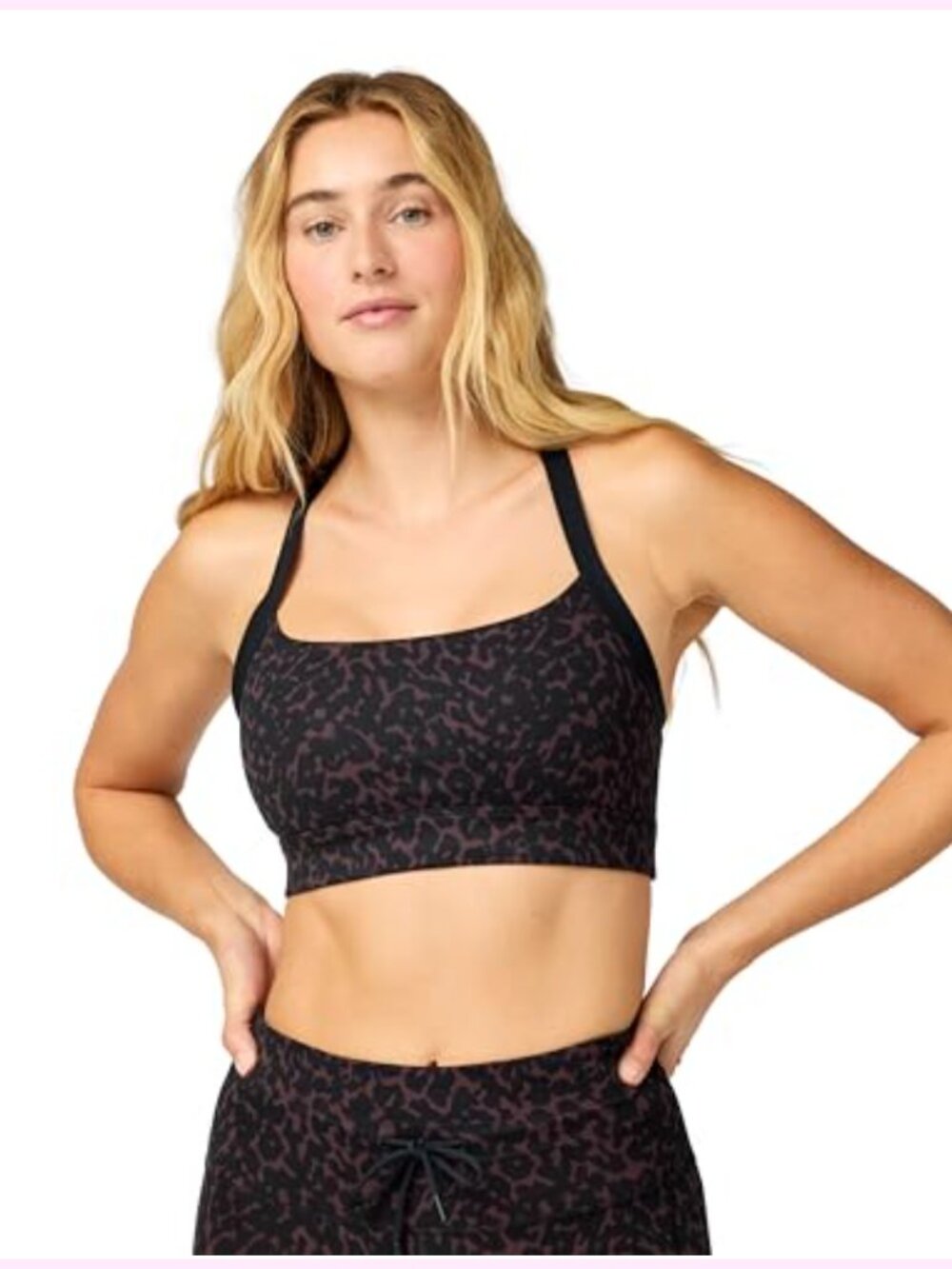 Sweat-Wicking Strappy Sports Bra Light-Support Yoga Running